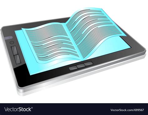 Tablet book Royalty Free Vector Image - VectorStock