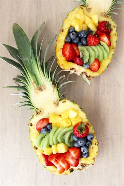 How to Cut a Pineapple into a Fruit Bowl - SevenLayerCharlotte