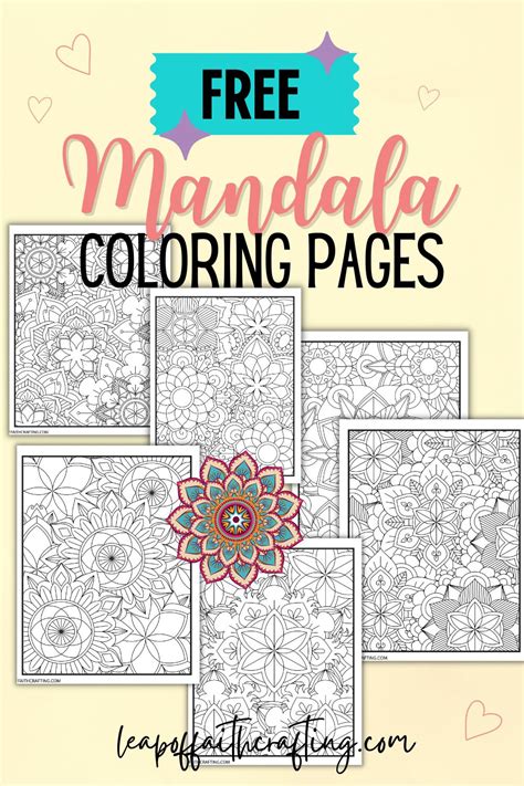 Free Mandala Coloring Pages (Simple & Printable!) - Leap of Faith Crafting