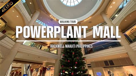 POWER PLANT MALL in Rockwell Center Makati Walking Tour Philippines 4K ...