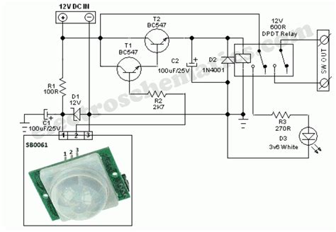 PIR LED Security Light Circuit under Repository-circuits -43131- : Next.gr