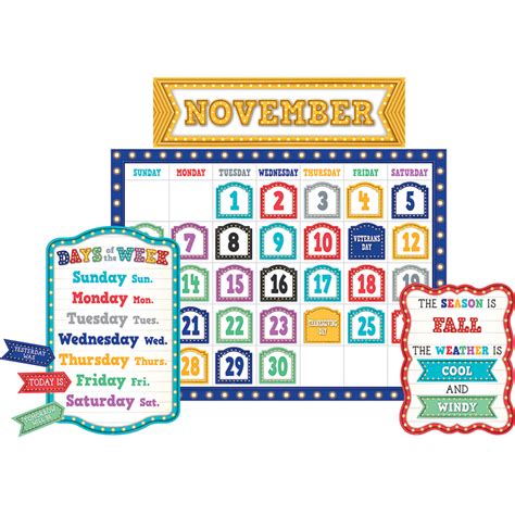 Calendar Bulletin Board Sets for Classroom | Teacher Supply Store - The School Box Inc