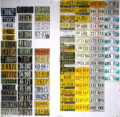 Manitoba License Plate History