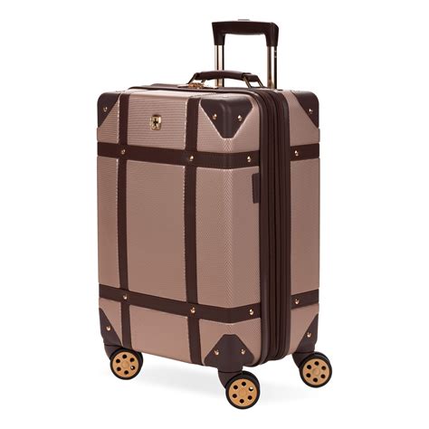 Buy 7739 Hardside Luggage Trunk with Spinner Wheels, Blush, Carry-On 19 ...