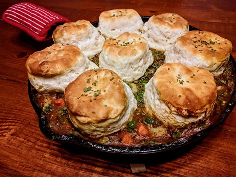 [Homemade] Beef stew with the biscuits baked right on top. : r/food