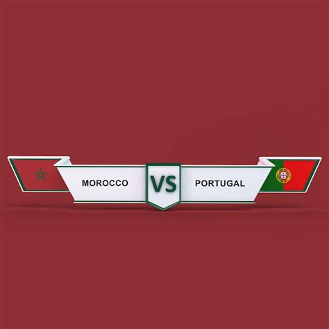 Premium Photo | Morocco vs portugal