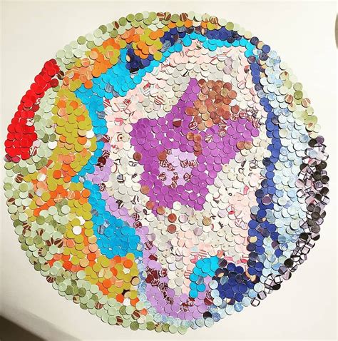 Hole punch mosaic | Crafts, Glue crafts, Biodegradable products