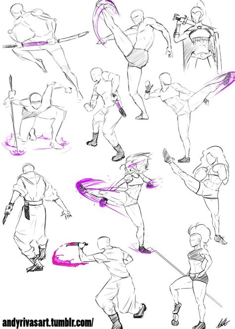 Draw The Blog — Feb Sketch Dump Post! :) | Art reference poses, Anime poses reference, Fighting ...