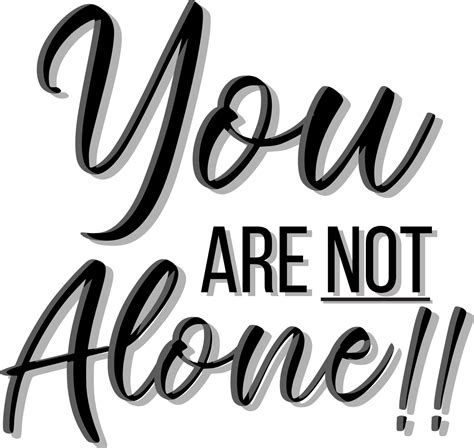 Poster design with word you are not alone 6981229 Vector Art at Vecteezy