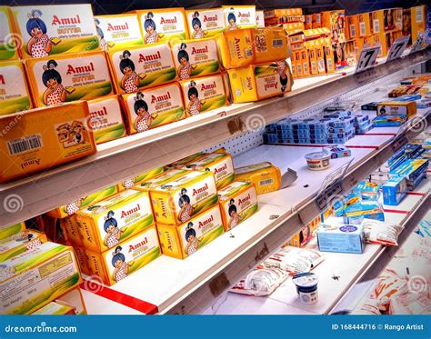 Amul Butter And Other Dairy Products In Dairy Shop Grocery Shop Editorial Image | CartoonDealer ...