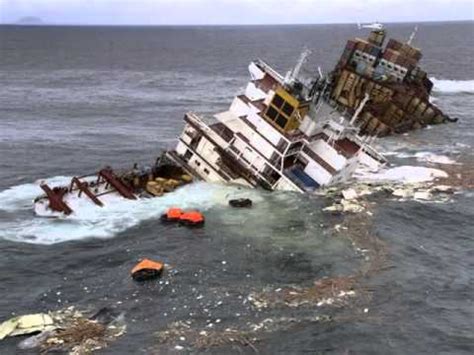 Cargo Ship Sinking - Container Ship Sinking - YouTube