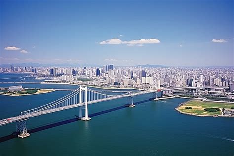 Osaka Bay Bridge In Finland Background, River, Architecture, Bridge ...