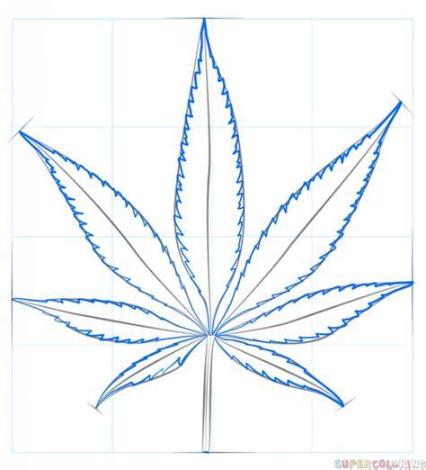 How to draw a pot leaf | Step by step Drawing tutorials