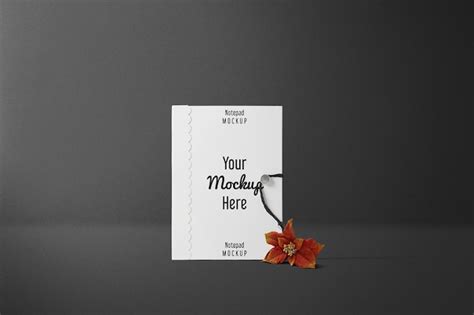 Premium PSD | Front view white notepad mockup