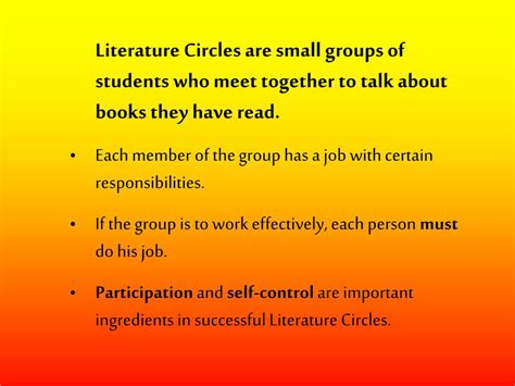 PPT - Literature Circles PowerPoint Presentation, free download - ID:422316