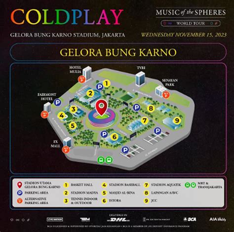 Denah Layout Konser Coldplay Jakarta 15 November 2023 di GBK