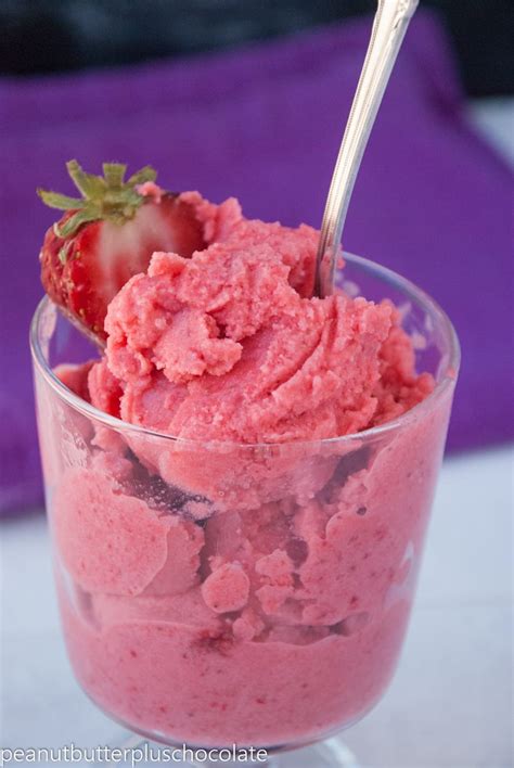 Healthy Three Ingredient Strawberry Frozen Yogurt — Peanut Butter Plus ...