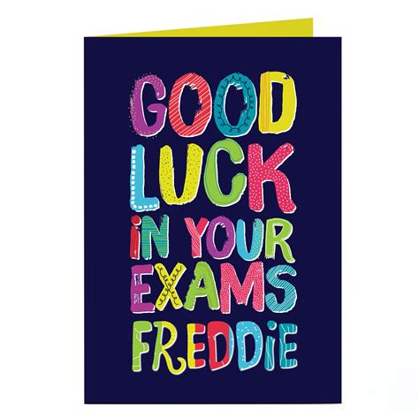 Buy Personalised Good Luck Card - Exams, Multicoloured for GBP 1.79 | Card Factory UK