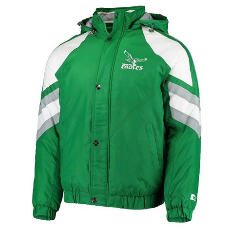 Full-Zip Green Philadelphia Eagles Throwback Jacket