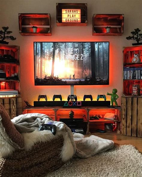 Best Gaming Entertainment Centers & TV Stand Setup Ideas | Gridfiti | Video game room design ...