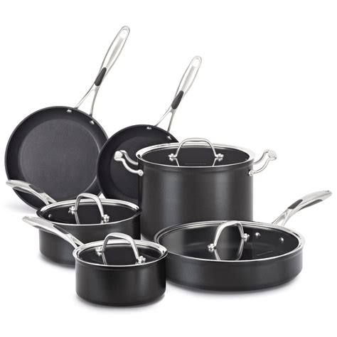 Kitchen Aid 10 Piece Nonstick Cookware Set Pots Pans Kitchenware New ...