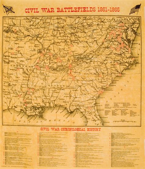 Civil War Battlefields Map Poster [large poster size] – store.ushistory.org