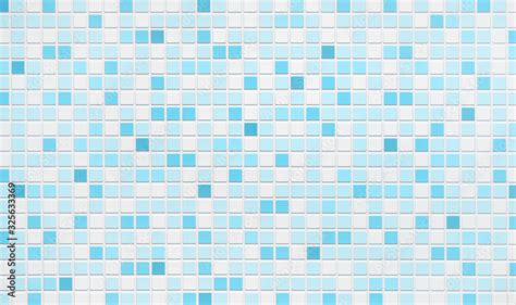 Turquoise blue mosaic tiles texture or background. Bathroom wall tiles ...