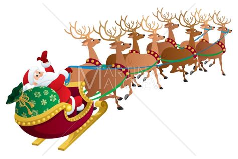 Santa on White Vector Cartoon Clipart Illustration. Santa Claus ...