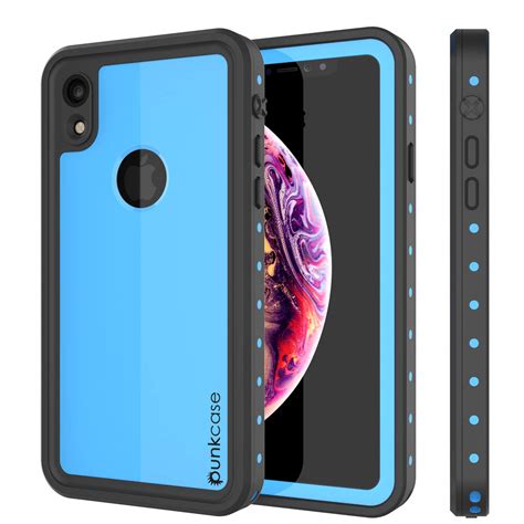 iPhone XR Waterproof IP68 Case, Punkcase [Light blue] [StudStar Series