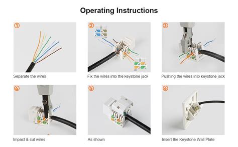 Amazon.com: CableCreation Cat6 Keystone Jack RJ45 Keystone Jack, 20 ...