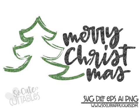 merry christmas ribbon tree green 18 scc SVG – socuteappliques.net