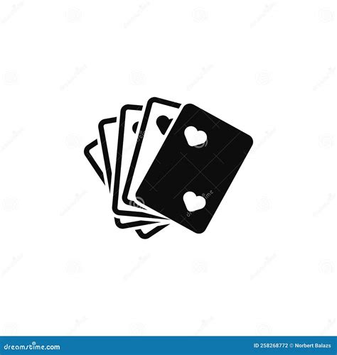 Casino Playing Cards Icon. Playing Cards Symbol Stock Vector - Illustration of cards, number ...