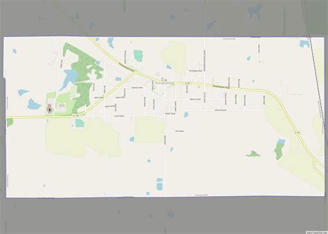 Map of Thompsonville village, Illinois