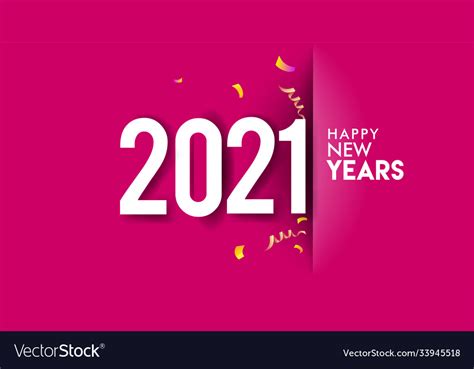 Happy new year 2021 greeting card 2021 modern Vector Image