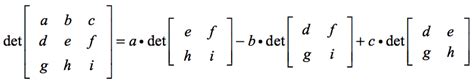 The Formula of the Determinant of 3×3 Matrix | ChiliMath