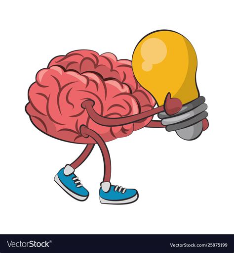 Human brain intelligence and creativity cartoons Vector Image