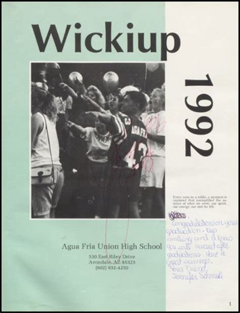 Explore 1992 Agua Fria Union High School Yearbook, Avondale AZ - Classmates