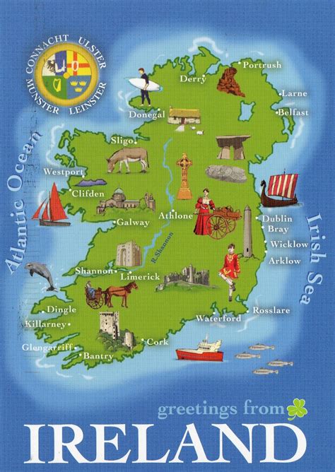 The World In Our Mailbox: Ireland Map Card