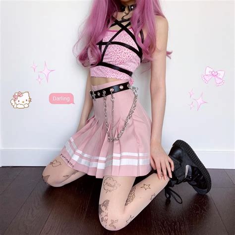 Image may contain: one or more people and shoes | Pastel goth fashion, Edgy outfits, Kawaii fashion