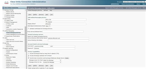 Unified Messaging with Cisco Unity Connection & Office 365