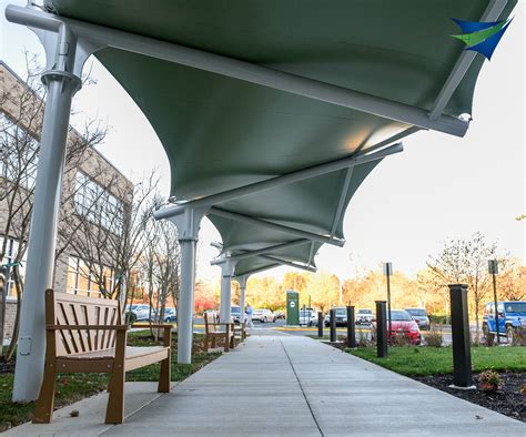 Walkway canopies for schools and office buildings. TensileSystems.com | Outdoor walkway, Walkway ...