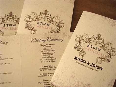 A Tale of Two Hearts Wedding Invitation by Daisy Designs