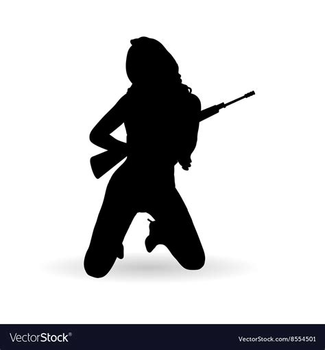 Girl with gun Royalty Free Vector Image - VectorStock