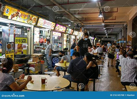 Singapore Hawker Centre Food Stalls Editorial Stock Photo - Image of food, stalls: 216145708