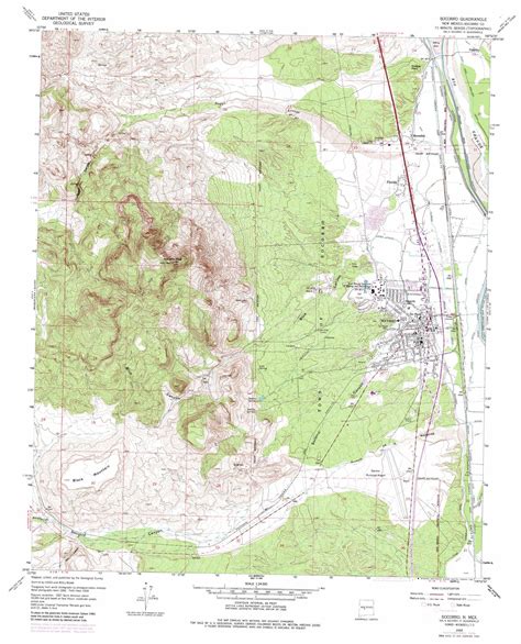 Socorro topographic map 1:24,000 scale, New Mexico