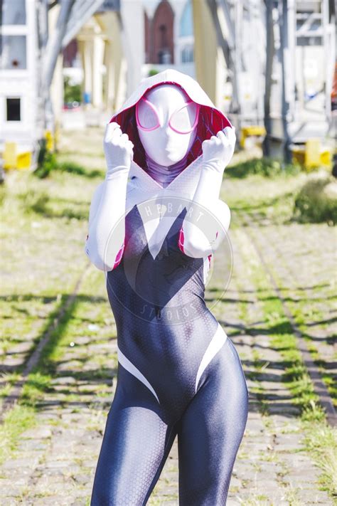 Replica costume ' Spider Gwen ' printed on Lycra with | Etsy