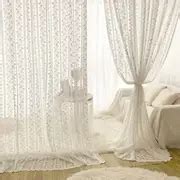 Elegant White Pastoral Lace Curtain For Home Decor - Perfect For ...