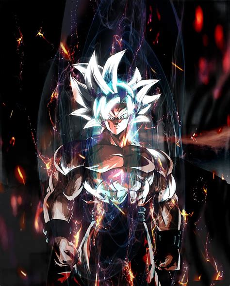 Goku MUI, electric blue, art, dragonballsuper, anime HD phone wallpaper ...