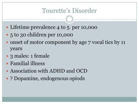 Tic disorder