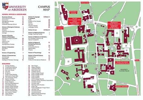 Aberdeen University Campus Map by Aberdeen University Students' Association - Issuu